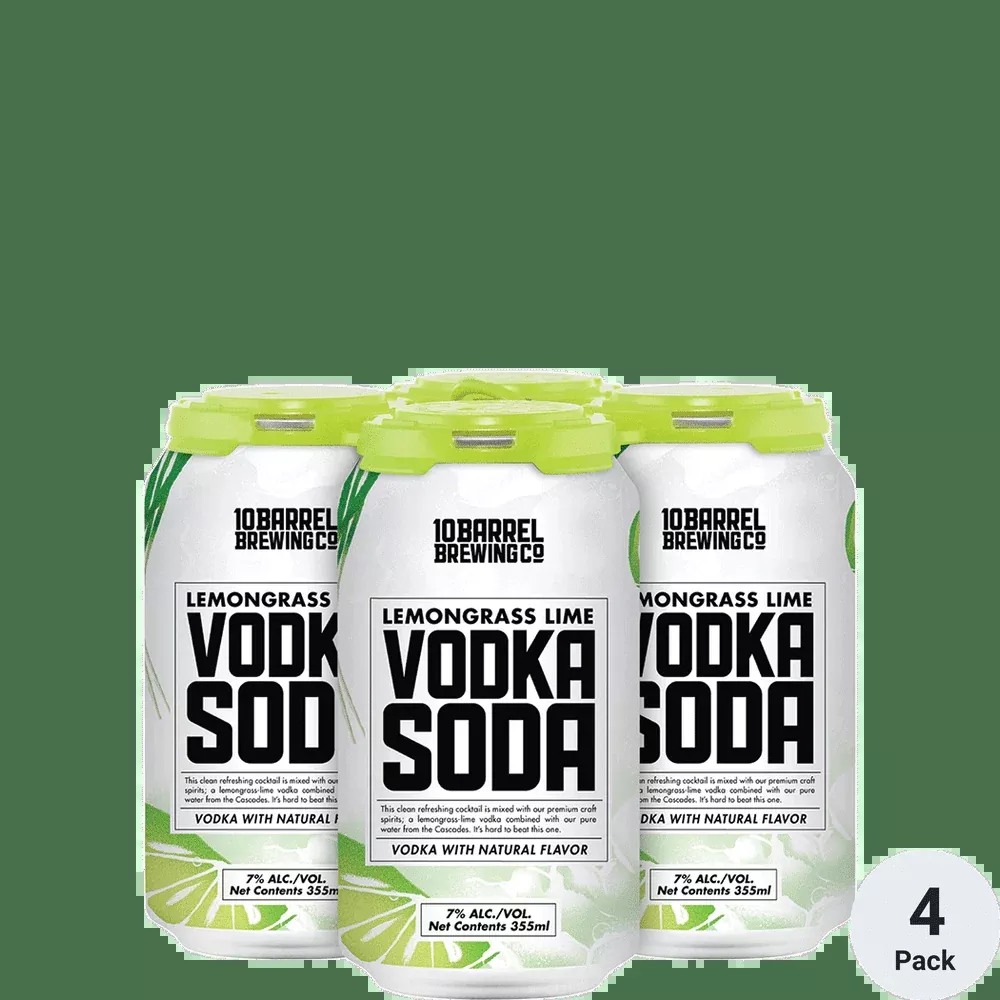10 Barrel Lemongrass Lime Soda Vodka Cocktail