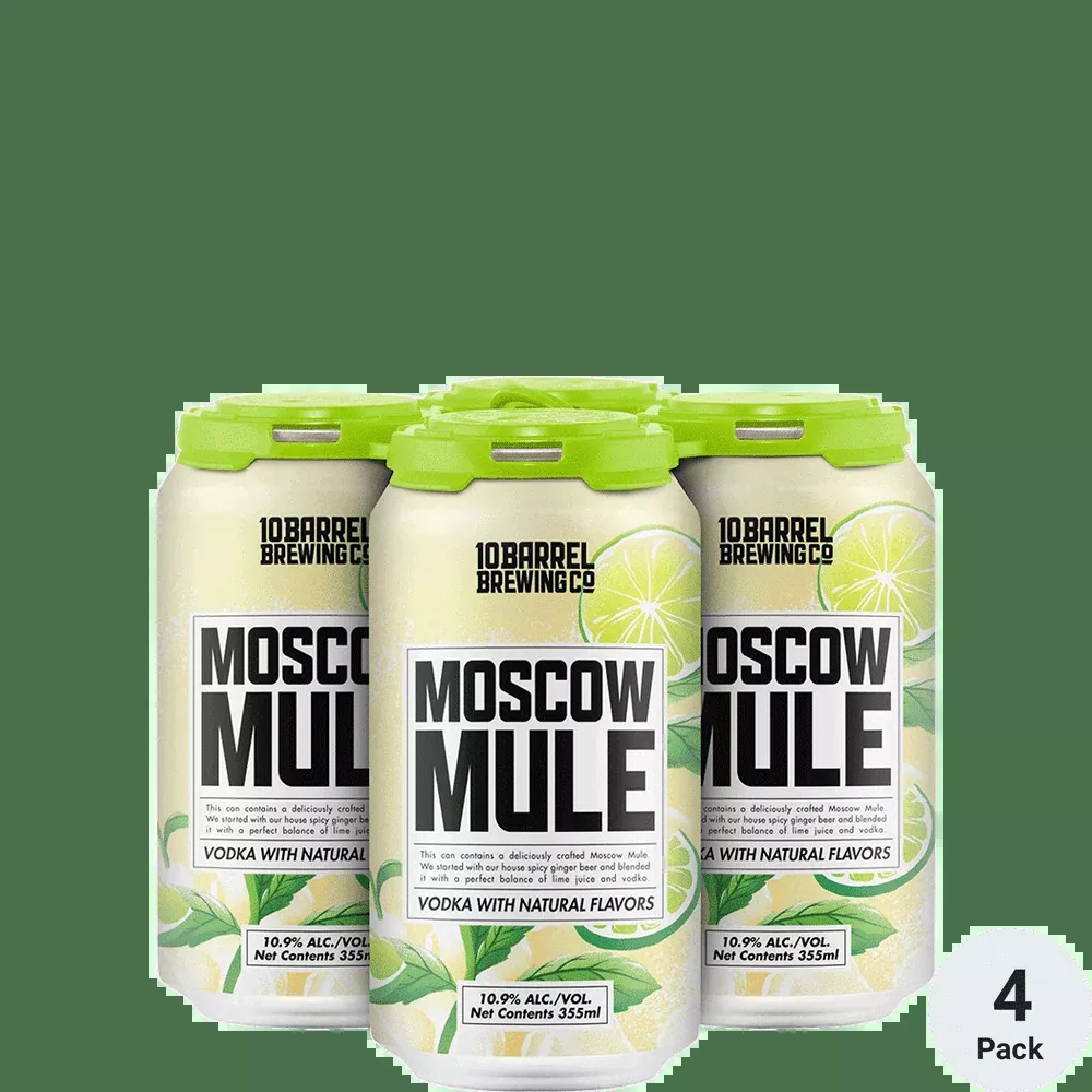 10 Barrel Moscow Mule Ready To Drink Cocktail (4) Pack Cans