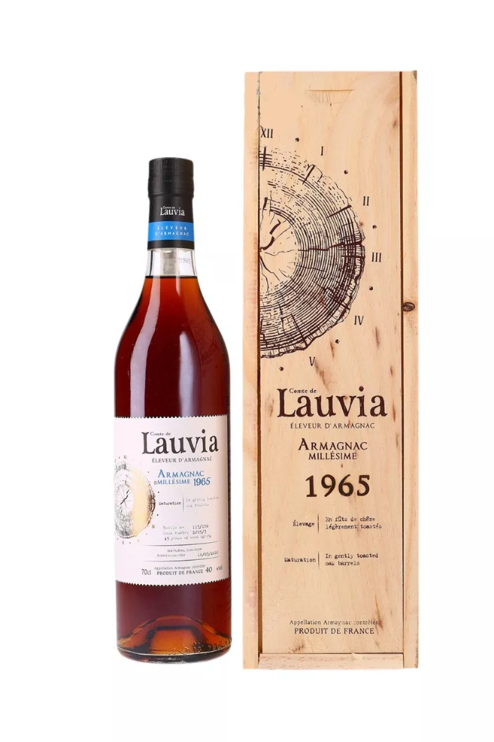 1965 Comte de Lauvia Vintage 45 Year Old Armagnac | 700ML