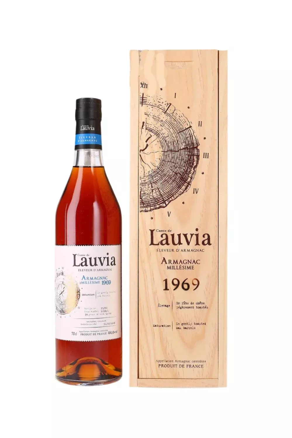 1969 Comte de Lauvia Vintage 39 Year Old Armagnac | 700ML