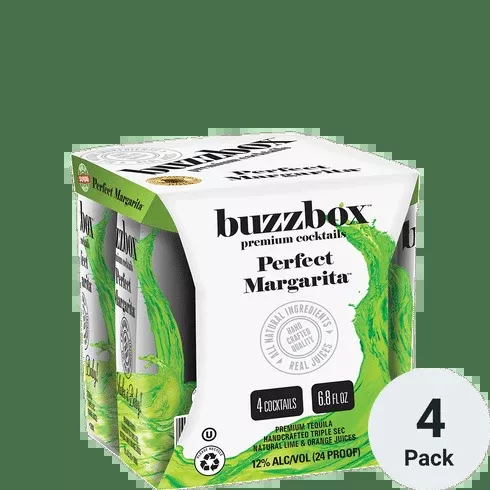 BuzzBox Perfect Margarita Ready To Drink Cocktail