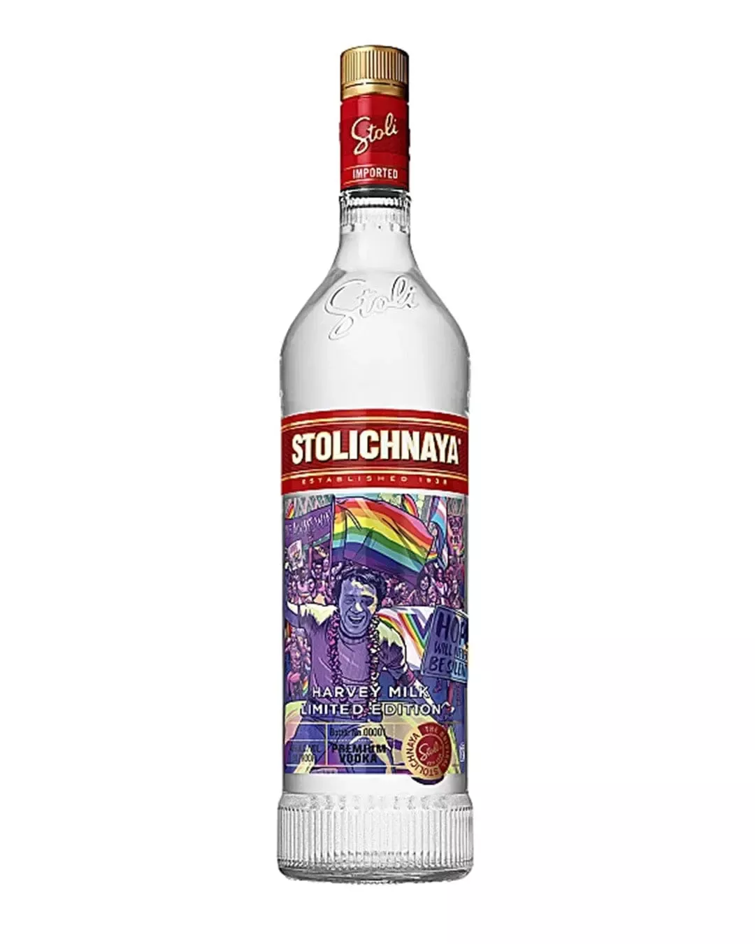 Stolichnaya Harvey Milk Limited Edition Plain Vodka | 700ML