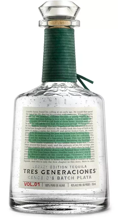 Tres Generaciones Vol. 1 Cenobio's Batch Limited Edition Plata Tequila