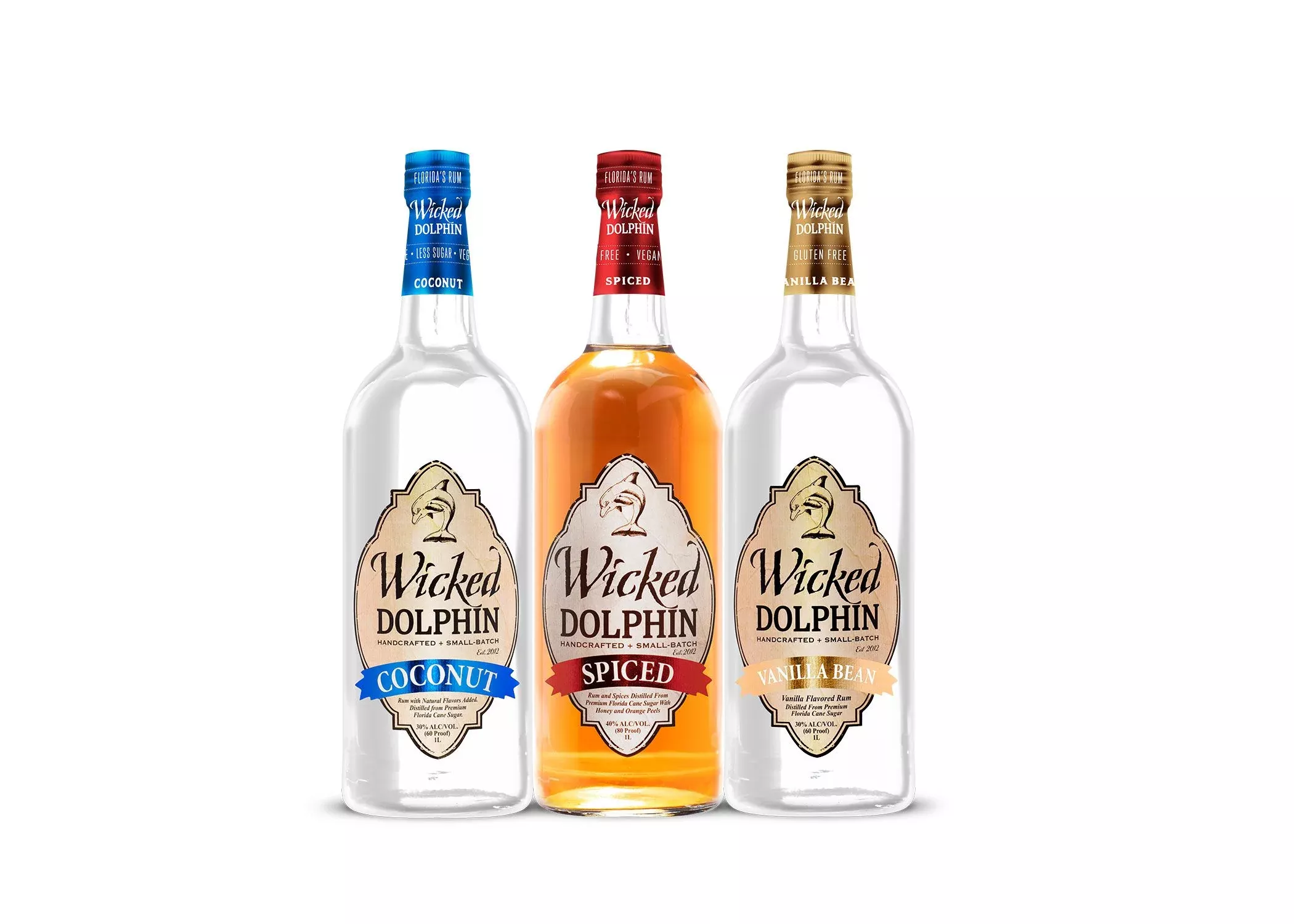 Wicked Dolphin | Coconut, Vanilla Bean & Spiced Rum (3) Bottle Bundle